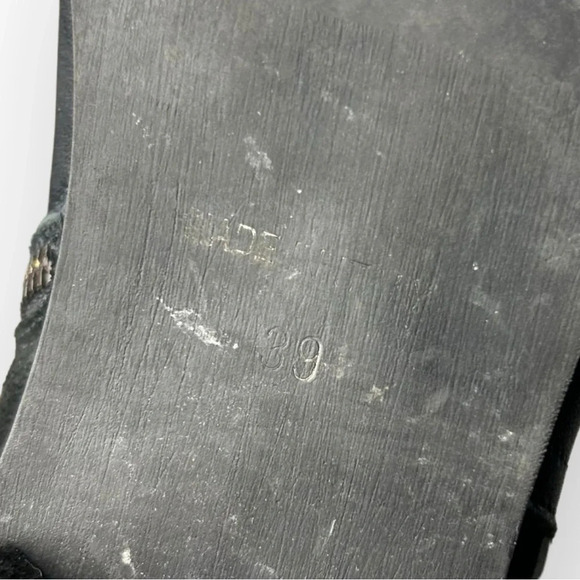 Barbara Barbieri Black Suede and Leather Side Zip Ankle Bootie 39 - Picture 8 of 8